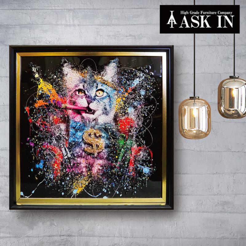 クリスタルアート ファンキーキャッツ422 41x41cm ネコ おしゃれ