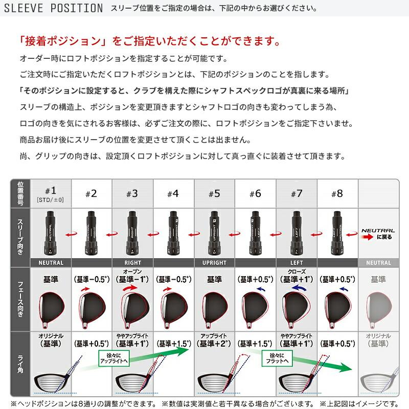 TOUR B カスタム ブリヂストン ドライバー用スリーブ付きシャフト 三菱