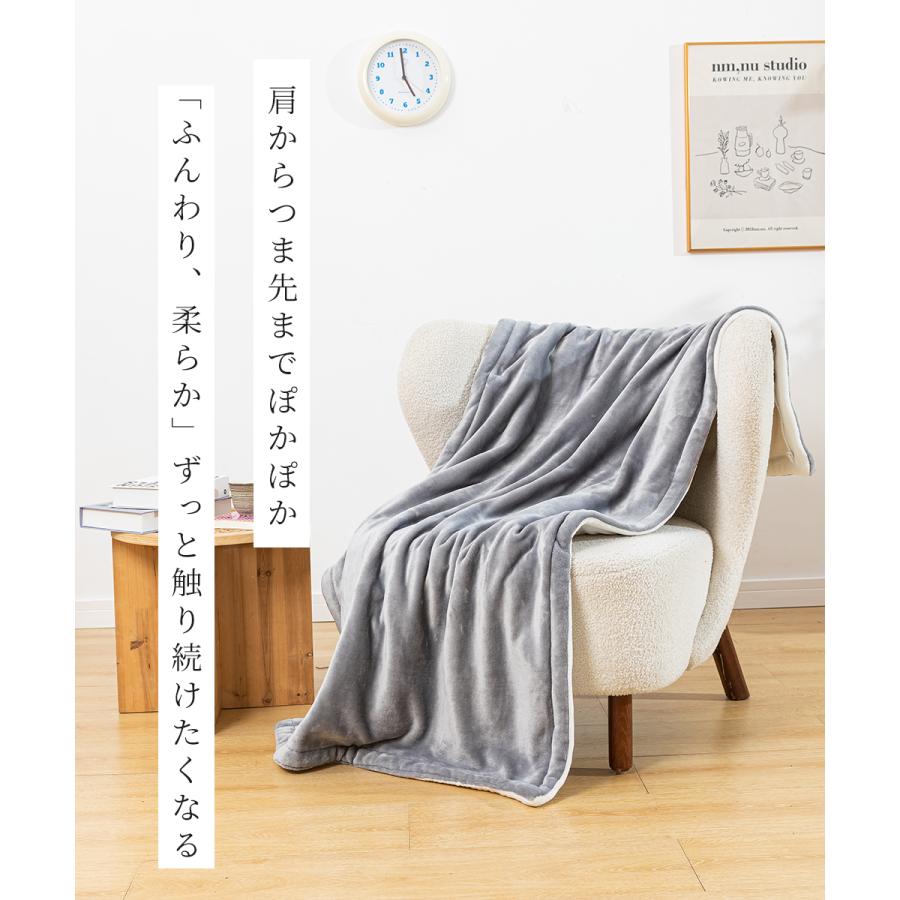 電気毛布 ひざ掛け 掛け敷き兼用 掛け敷き毛布 速暖 6段階温度調整