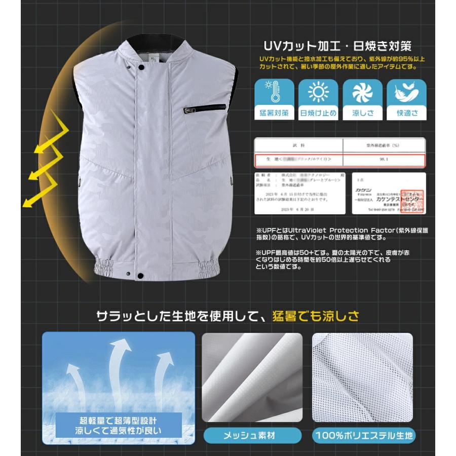 正規品】2026年最新 空調作業服 ベスト 22V ファン付きベスト 30000mAh