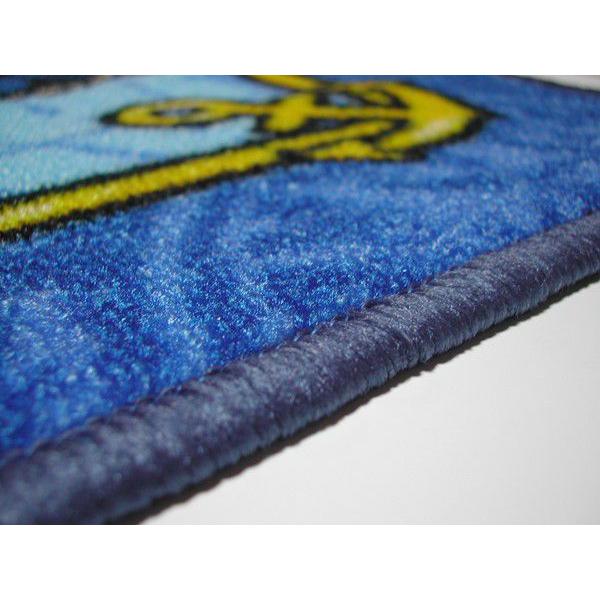 デスクカーペット ワンピース ブルー紺色 長方形ラグ130×110 ONE PIECE