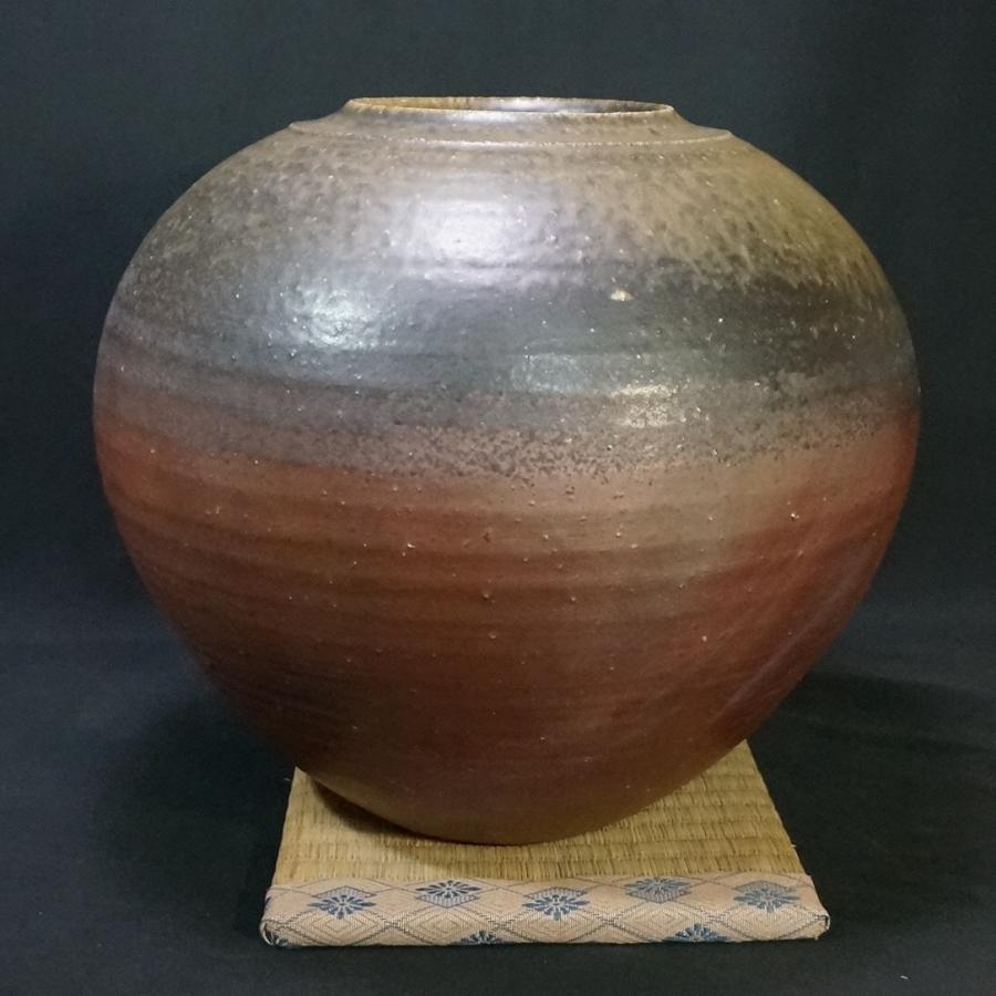 備前焼 松島勉 大壺 サイズ:幅約33cm、高さ約28cm 共箱/共布/栞