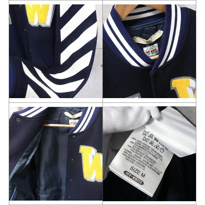 銀座店 オフホワイト スタジャン バーシティジャケット メンズ