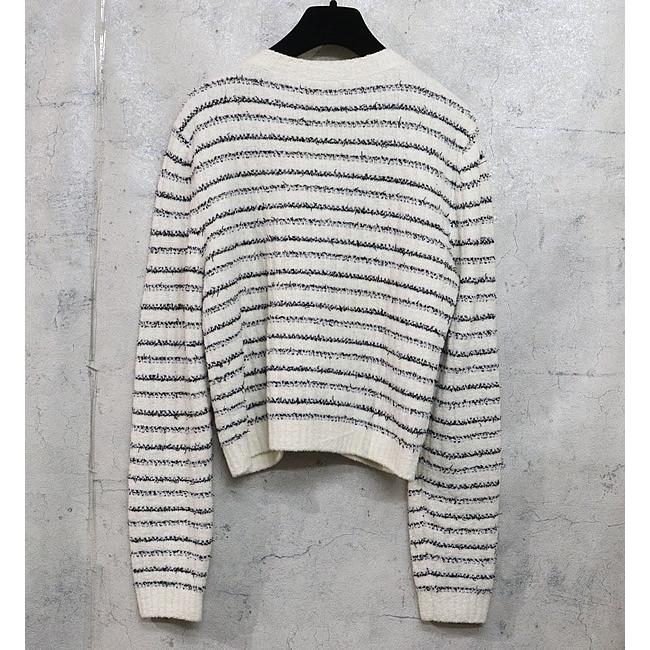 広尾店】 シャネル CHANEL カーディガン ボーダー ココボタン size36