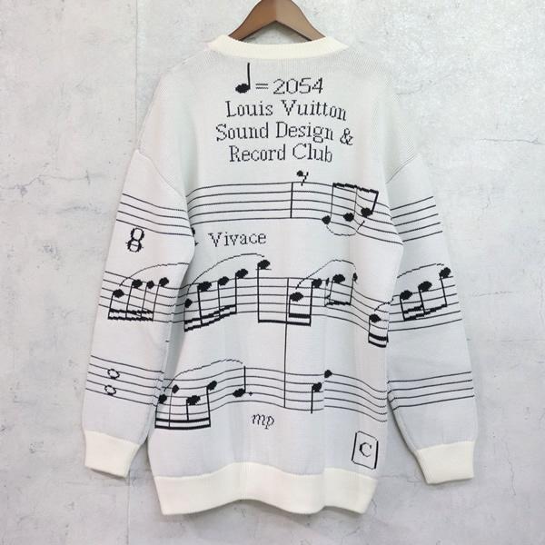 広尾店】極美品 ルイヴィトン Louis Vuitton 19AW 音符柄ニット クルー