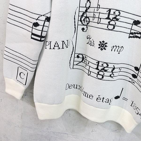 広尾店】極美品 ルイヴィトン Louis Vuitton 19AW 音符柄ニット クルー