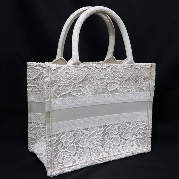 広尾店】 ディオール Dior ブックトート スモール ハンドバッグ 白