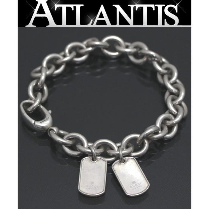 GUCCI（グッチ） ドッグタグ プレート ブレスレット シルバー SV925