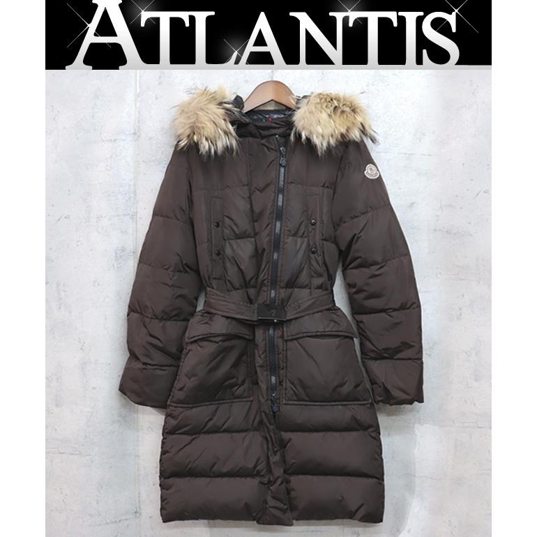 広尾店】モンクレール MONCLER ファー付きロングダウン レディース