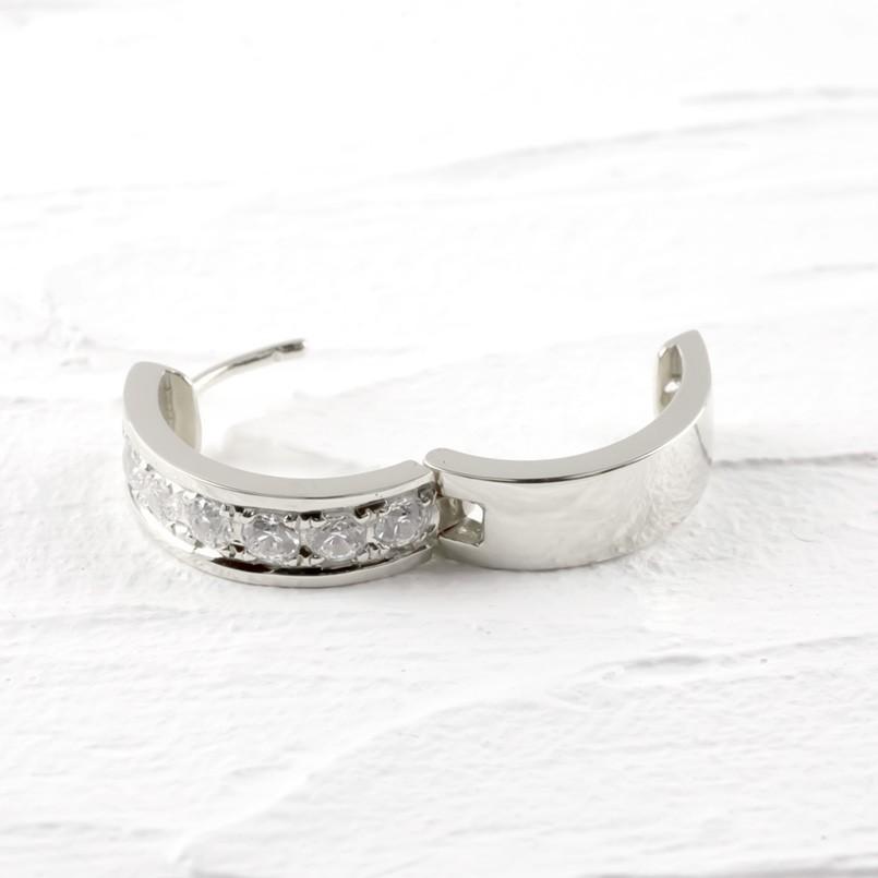 プラチナ ダイヤモンド リング メンズ フープピアス 片耳中折れ式pt900