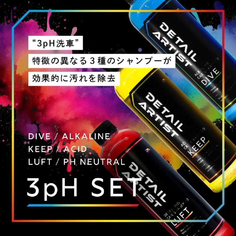 DETAIL ARTIST ディティールアーティスト 3pH洗車SET DA-SET-3PH