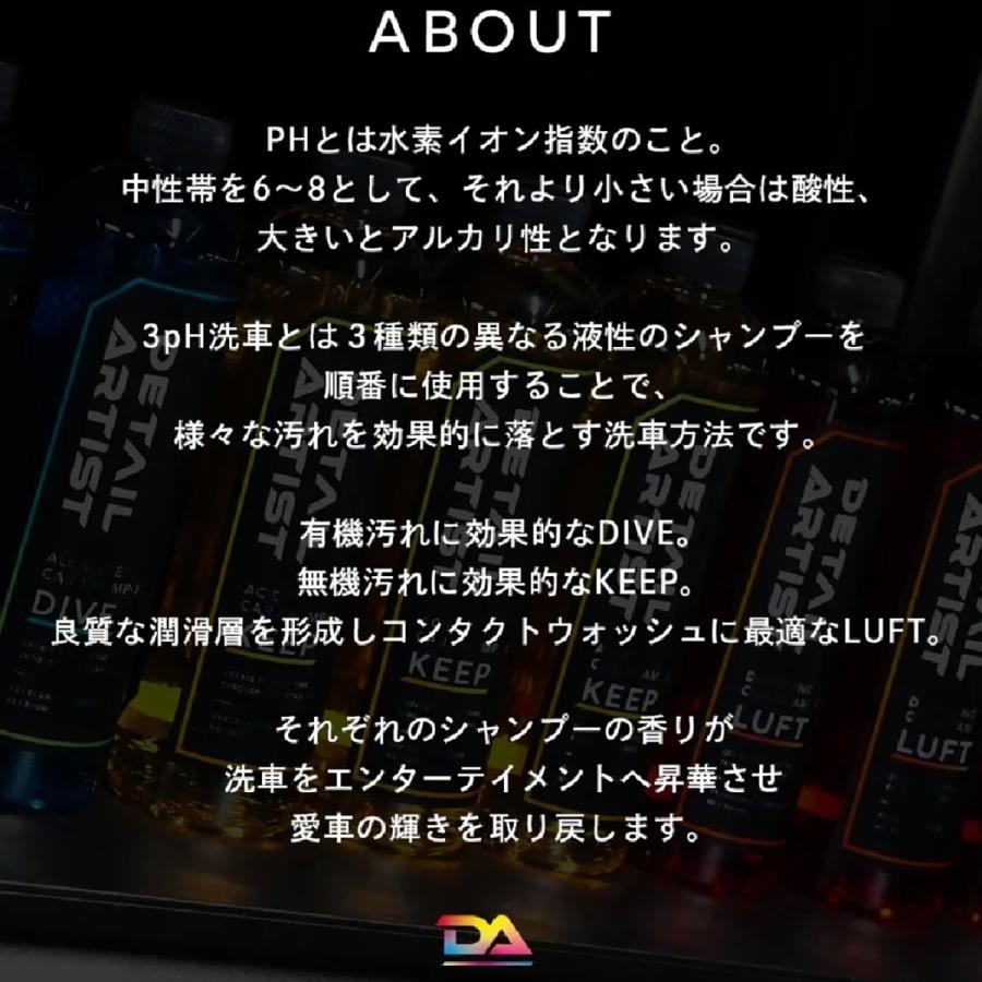 DETAIL ARTIST ディティールアーティスト 3pH洗車SET DA-SET-3PH