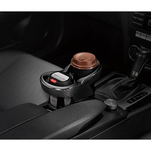 カーメイト ツインカップホルダー クワトロ Xカーボン調 ブラック