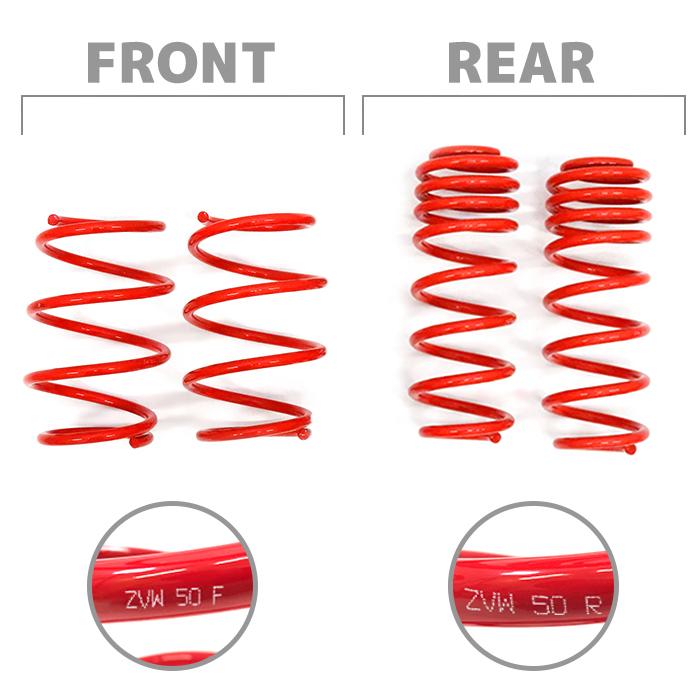 プリウス ZVW50 50系 ローダウン サス スプリング ダウンサス