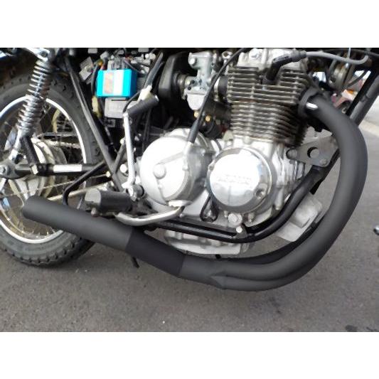 AGAIN アゲイン 手曲げストレートマフラー クロ CB400FOUR 空冷 : 淡路