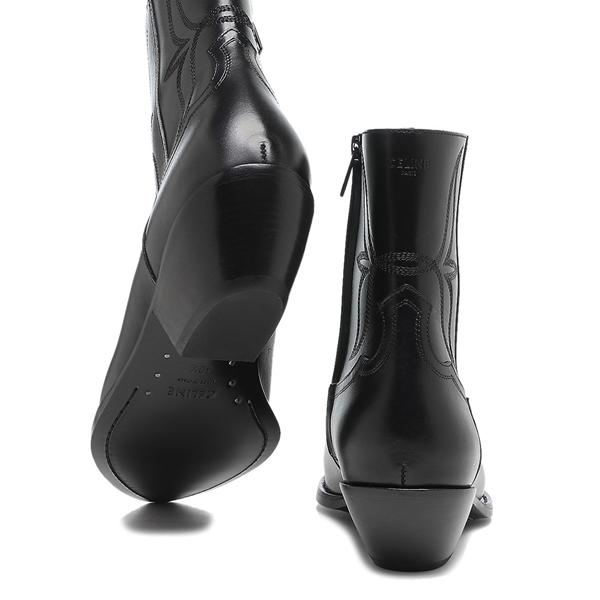 CELINE（セリーヌ） ブーツ レオン ジップドブーツ メタルトゥ