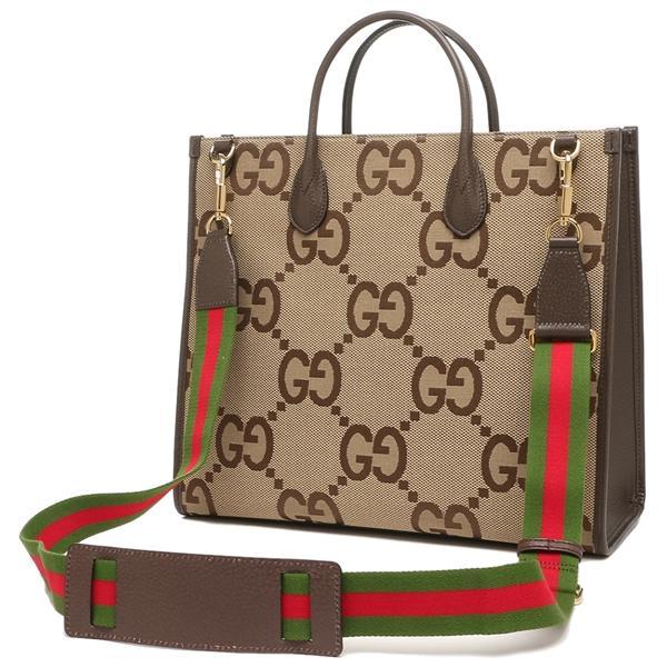 GUCCI（グッチ） トートバッグ ジャンボGG キャンバス ブラウン メンズ