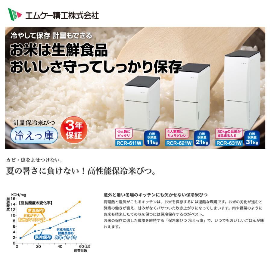 エムケー精工 計量保冷米びつ 冷えっ庫 高性能保冷米びつ 米収納量 約
