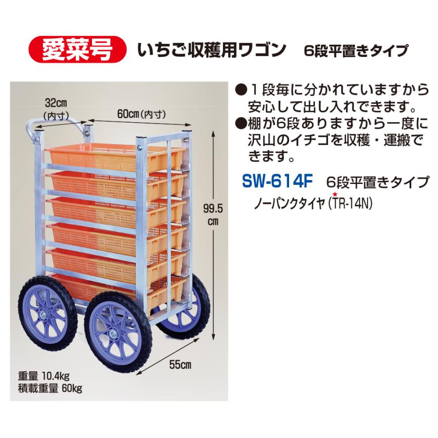 ハラックス HARAX 農業用運搬車 いちご収穫ワゴン 収穫台車 愛菜号 SW