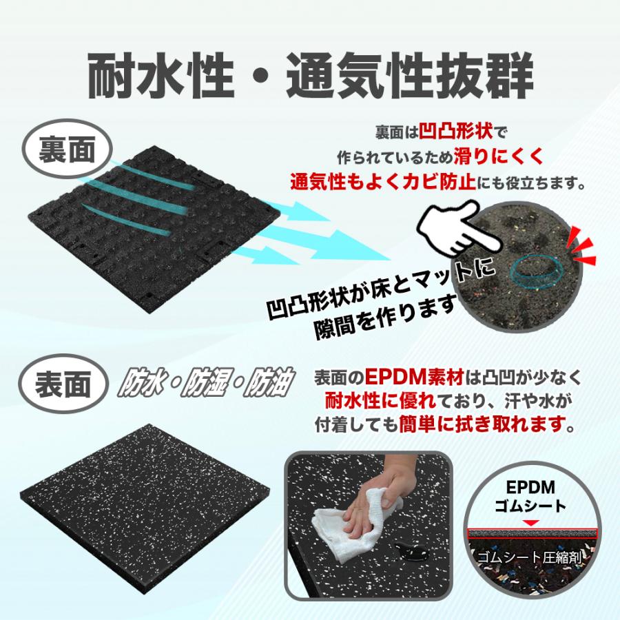 ゴムマット ラバーマット ジム マット トレーニング 10枚 連結パーツ