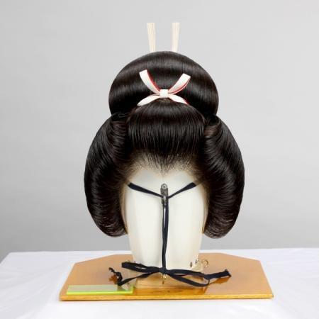 結婚式用花嫁かつら【中古美品】 髪色 自然色 文金高島田 軽量・人毛