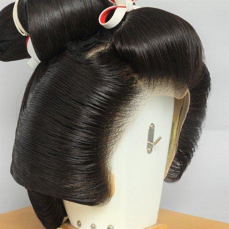 結婚式用花嫁かつら【中古美品】 髪色 自然色 文金高島田 軽量・人毛
