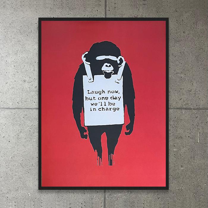 額装品/Laugh now/バンクシー/アート/インテリア/貴重 : azポスター