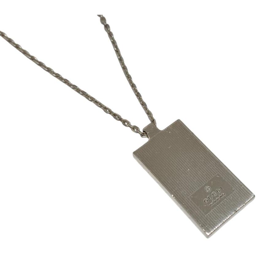 GUCCI（グッチ） ネックレス プレート ロゴ ペンダント SV925 シルバー