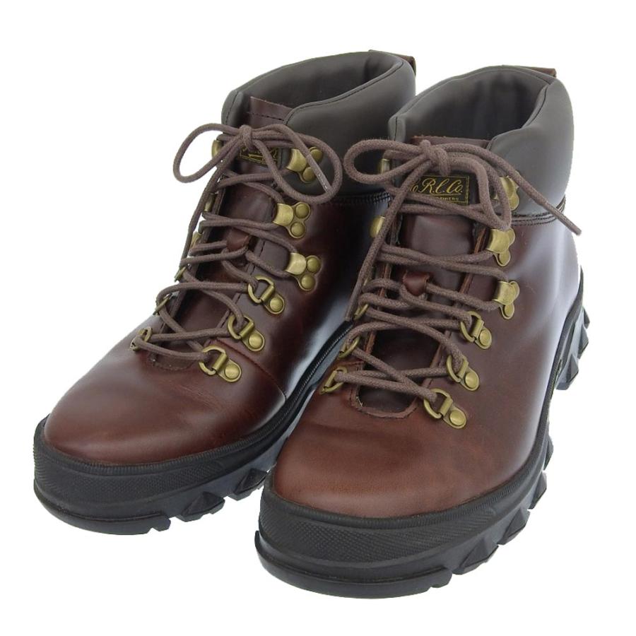 超美品 ポロ ラルフローレン Ralph Lauren 紺タグ HAINSWORTH レザー