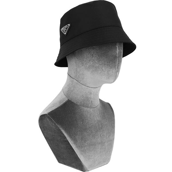 PRADA（プラダ） Re-Nylon バケットハット トライアングル ブラック h