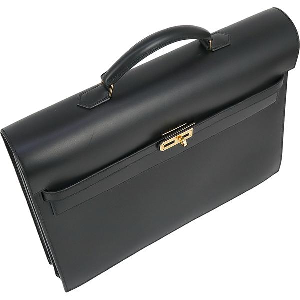Kelly エルメス ケリーデペッシュ 38 ボックスカーフ 黒 h-k303