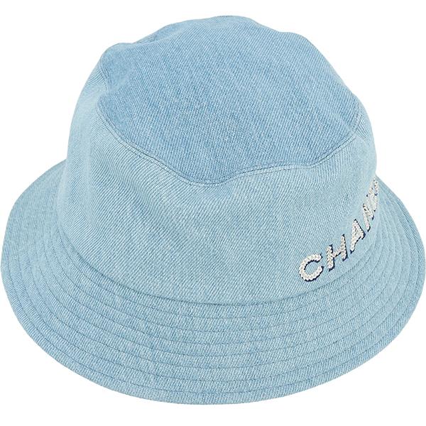CHANEL（シャネル） 帽子 ハット CHANELロゴ Mサイズ コットンデニム