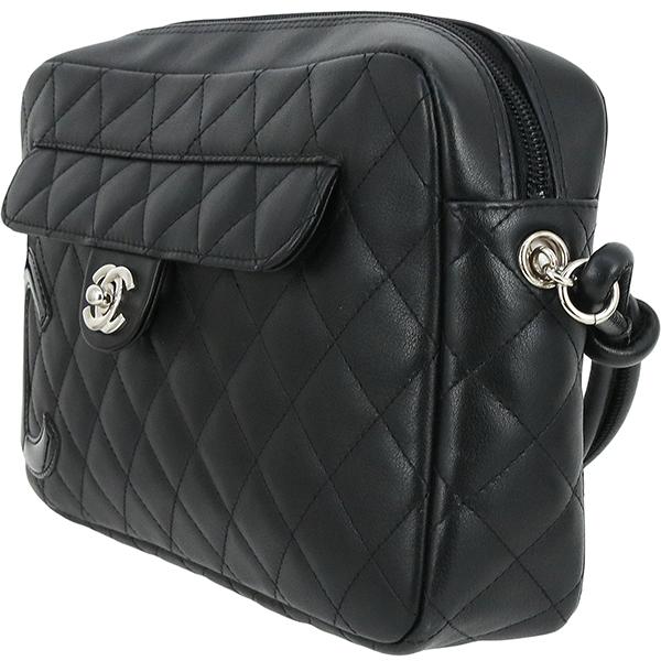 CAMBON シャネル ショルダーバッグ カンボンライン ブラック ピンク