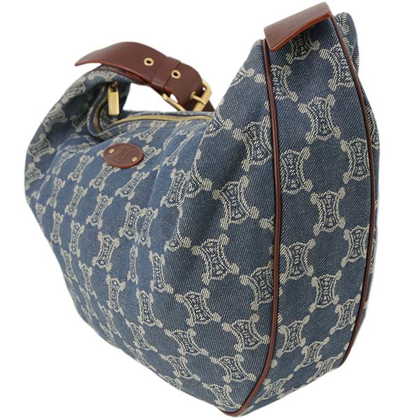 CELINE（セリーヌ） ショルダーバッグ マカダム デニム ブルー