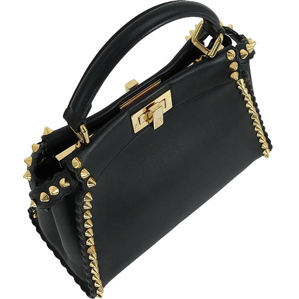 PEEKABOO フェンディ ピーカブー ミニ スタッズ ハンドバッグ