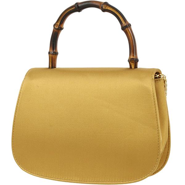 GUCCI（グッチ） ハンドバッグ ショルダーバッグ バンブー サテン