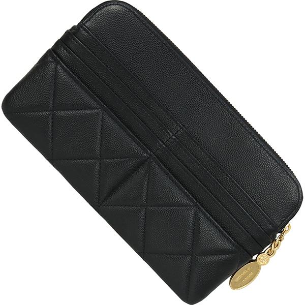 マトラッセ シャネル ポーチ ウォレット キャビアスキン ブラック 1139