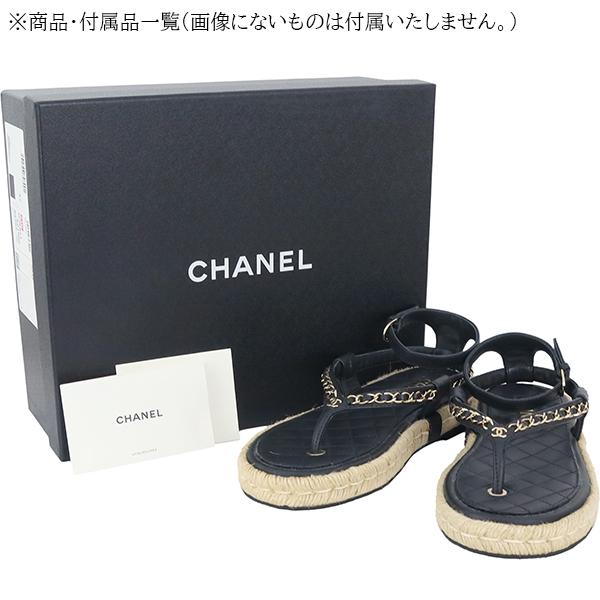 CHANEL（シャネル） サンダル レディース 23.5cm ブラック 2757