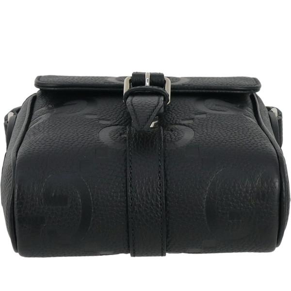 GUCCI（グッチ） ショルダーバッグ ジャンボGG ブラック レザー 3131