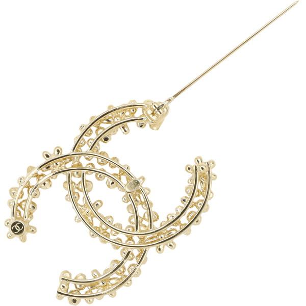 CHANEL（シャネル） ブローチ ココマーク ラインストーン フラワー
