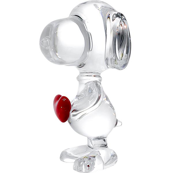 バカラ（Baccarat） フィギュリン ハート スヌーピー クリスタルガラス