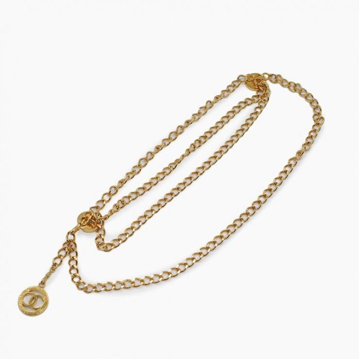 CHANEL（シャネル） 美品 3連チェーンベルト ヴィンテージ メタル