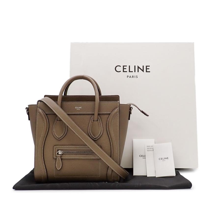 CELINE（セリーヌ） 新品 ラゲージ ナノショッパー ハンドバッグ