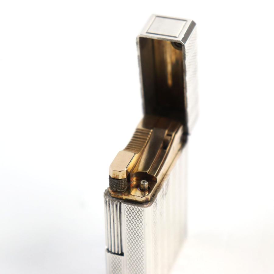 外装美品○Dupont デュポン ライン1 ショート ストライプ×ダイヤモンド