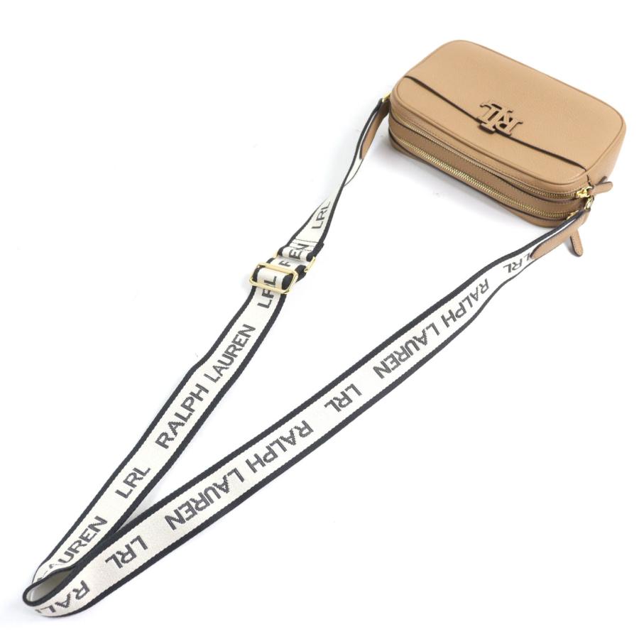 極美品☆RALPH LAUREN ラルフローレン レザーロゴ付 ロゴショルダー