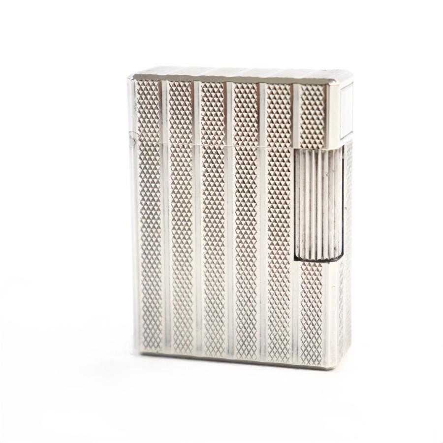 外装美品○Dupont デュポン ライン1 ショート ストライプ×ダイヤモンド