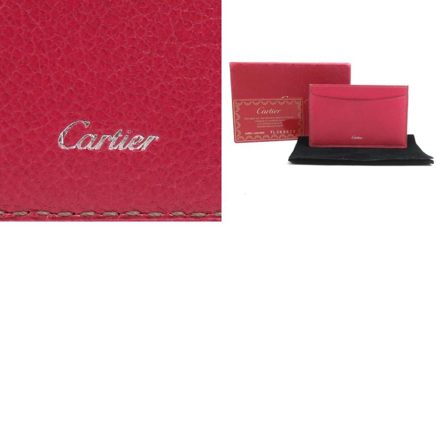 Cartier（カルティエ） カードケース レザー レッド系 : ブランド