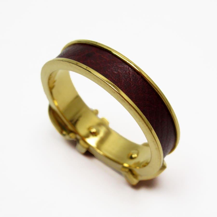 HERMES（エルメス） スカーフリング ベルトモチーフ メタル/レザー