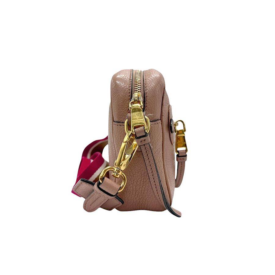 miu miu（ミュウミュウ） ショルダーバッグ レザー/キャンバス ピンク