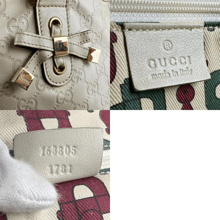 GUCCI（グッチ） ショルダーバッグ レザー ライトベージュ : ブランド